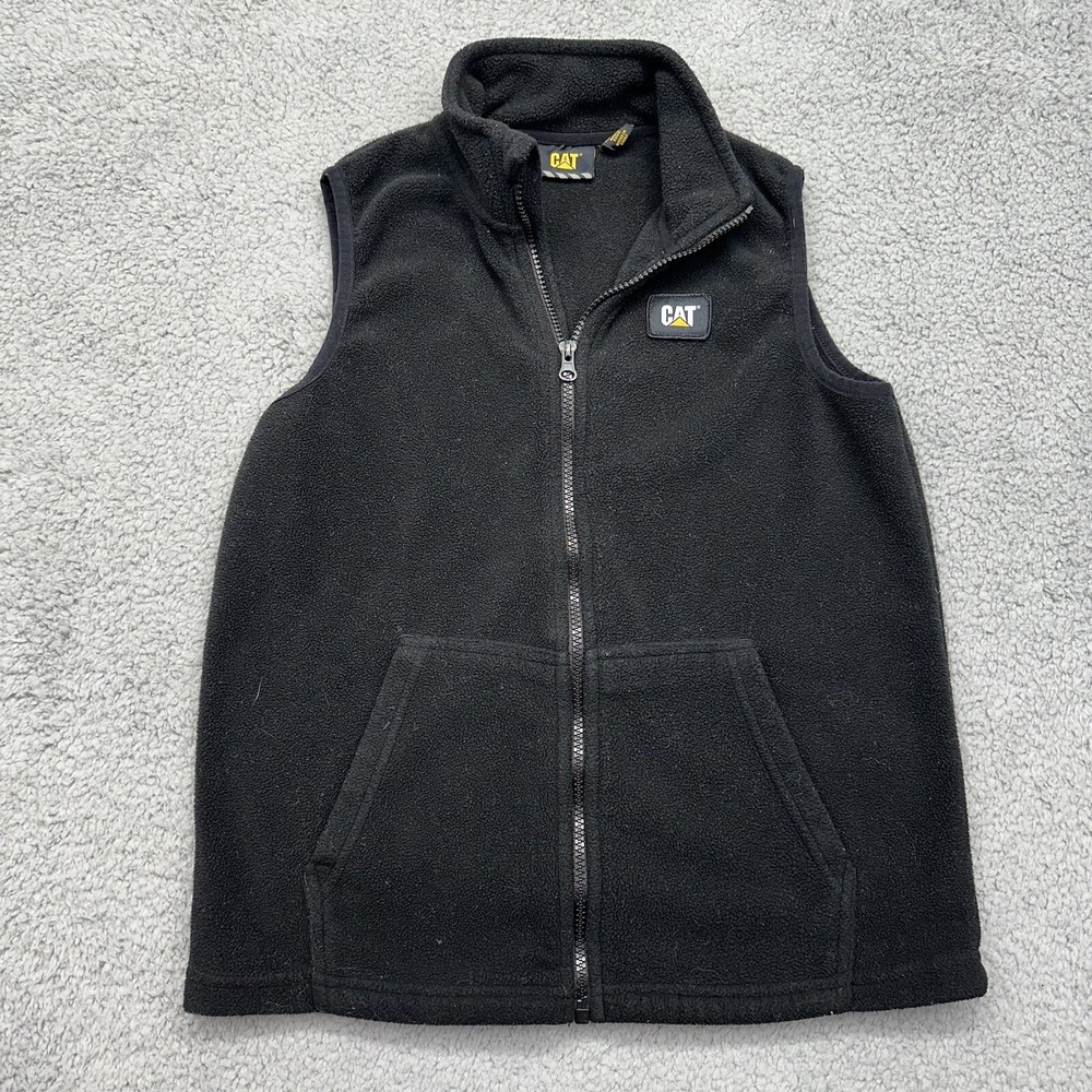 CAT Caterpillar Workwear 25CPFFI27K-420 Boys Size Medium 10-12 Black Fleece Vest